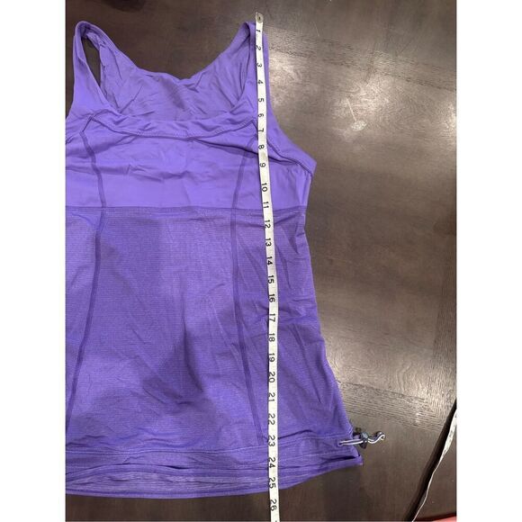 Lululemon Womens Run Tame Me Tank Top Sz 8 Concord Purple Drawstring Cinched Yog - Picture 5 of 6
